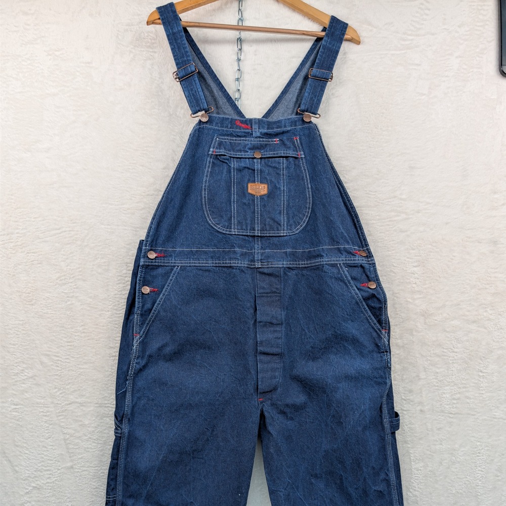 VTG Red Kap Overalls Men's 40x30 Blue Relaxed Fit Workwear Carpenter Utility 90s